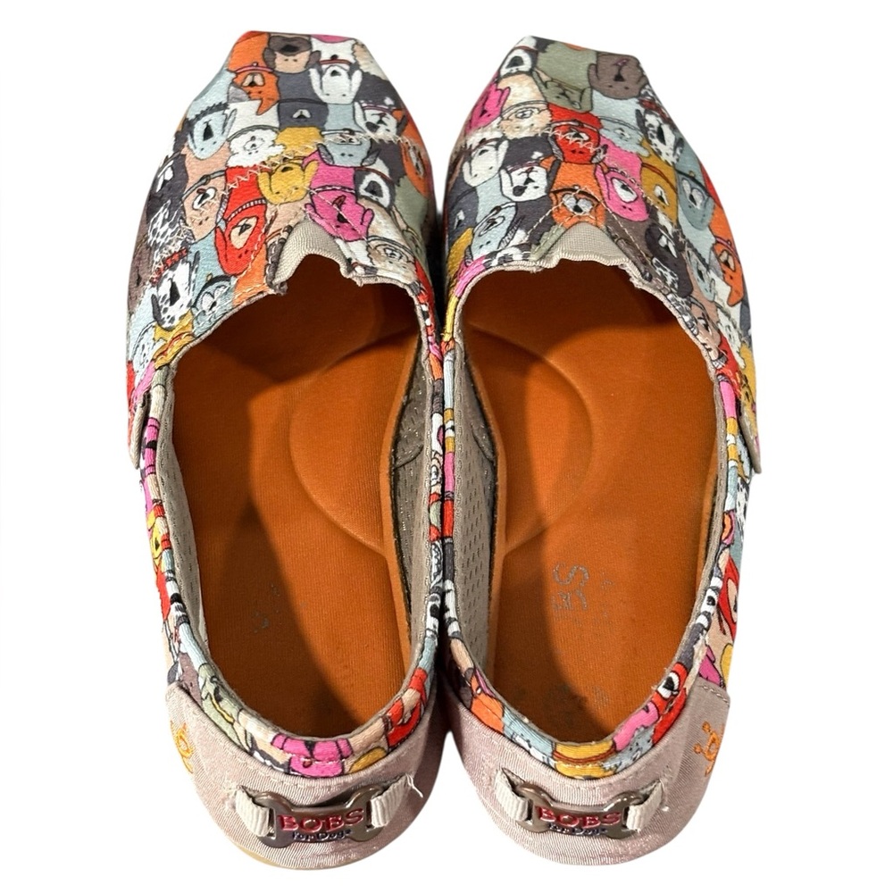 Skechers BOBS Dog Print Slip On Memory Foam Shoes Size 7 - Picture 5 of 7